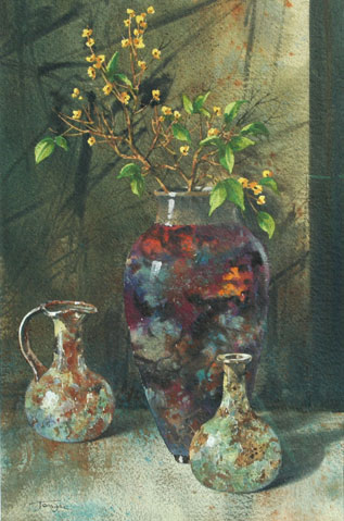 Raku et vases romains