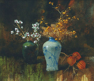 Harmonie en vert et orange