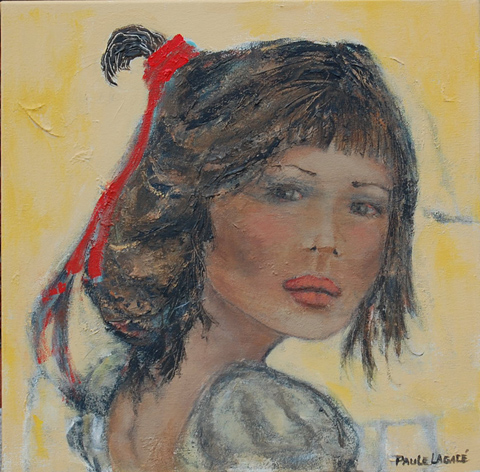 Couette bleu sur jaune, LAGACÉ, Paule