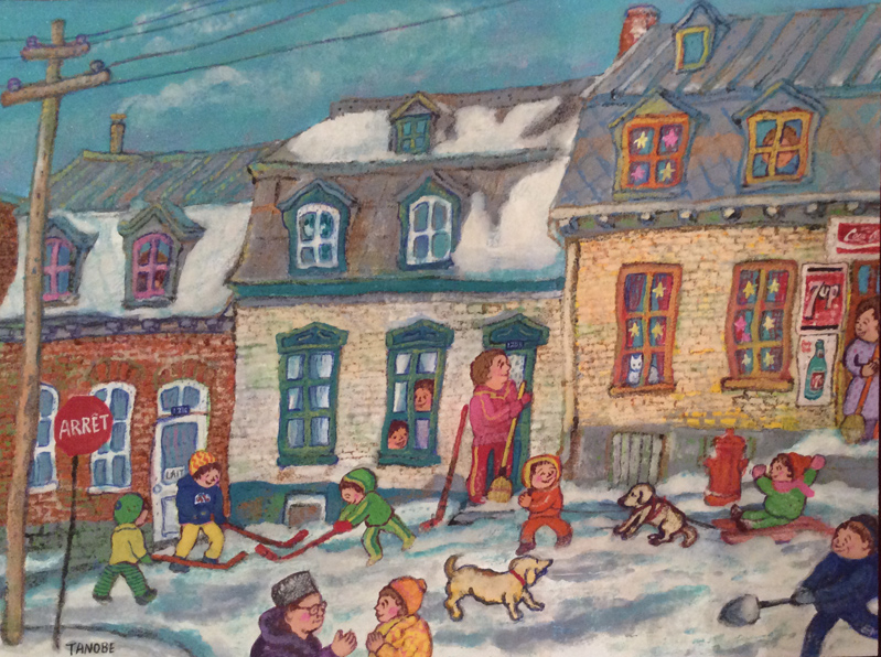 Scène d'hiver à Québec